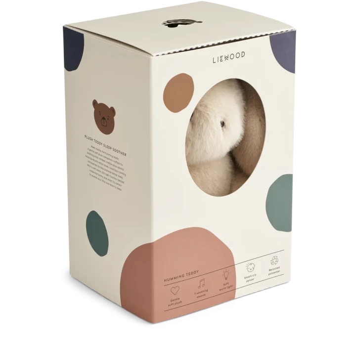 Liewood Hattie Rabbit Humming Teddy Mist – opakowanie szumiącego królika z lampką