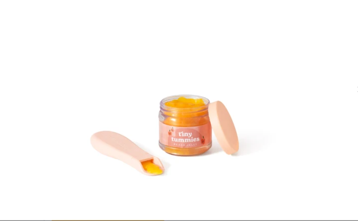 Tiny Harlow Tiny Tummies słoiczek i łyżeczka dla lalki Brzoskwinia