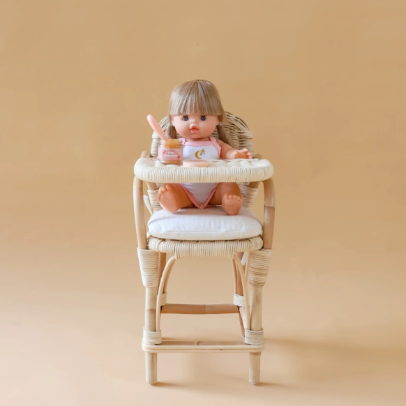 Tiny Harlow Tiny Tummies lalka ze słoiczkiem Brzoskwinia