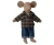 Maileg Dad Mouse Light Brown – myszka Tata 15 cm w koszuli w kratę i jeansach