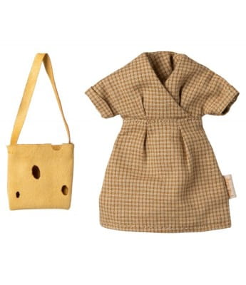 Maileg Mum Mouse Light Brown myszka Mama z torebką