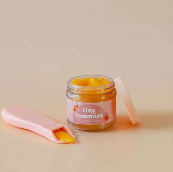 Tiny Harlow Tiny Tummies łyżeczka i słoiczek dla lalki Brzoskwinia