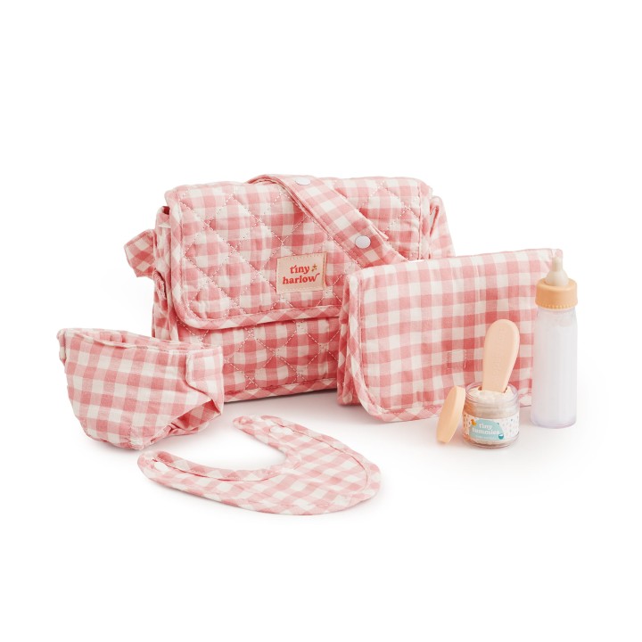 Tiny Harlow torba z akcesoriami dla lalek Pink Gingham