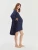 Francis &amp; Henry Nursing Dress navy blue granatowa koszula nocna tyl