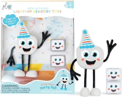 Glo Pals Party Pal postać do kąpieli + 2 kostki sensoryczne świecące w wodzie – wielokolorowe