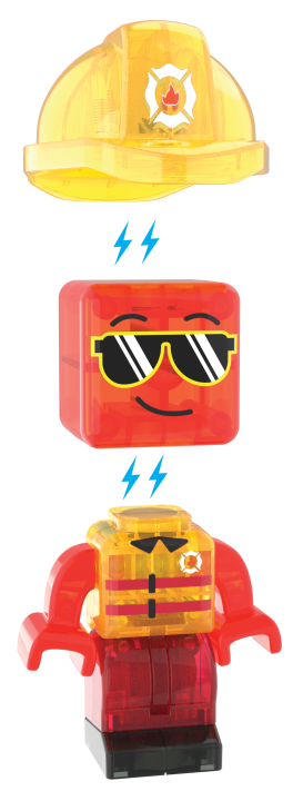 figurka strazaka do klockow magnetycznych