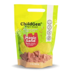 ChildGen piasek kinetyczny 100% naturalny skład re-fill 907 g – żółty, pachnący