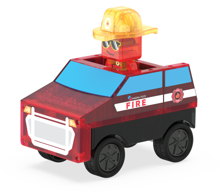 woz strazacki z klockow magnetycznych