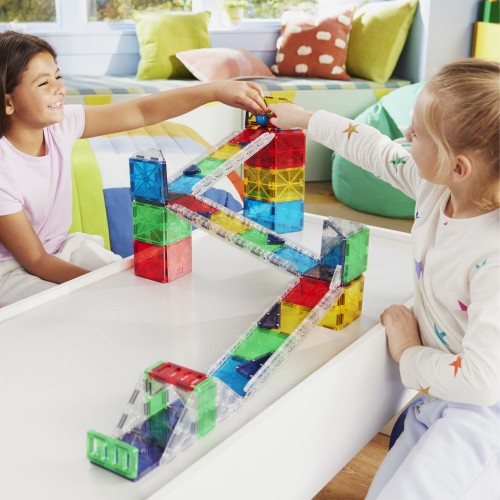 MAGNA-TILES Rail Racers Deluxe – wspólne budowanie toru