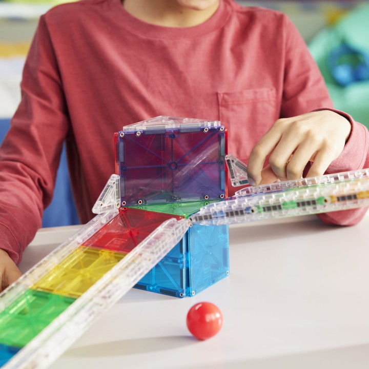 klocki magnetyczne rail racers kolorowe elementy