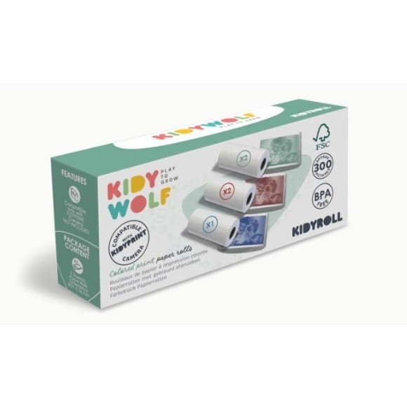 Kidywolf KIDYROLL papier termiczny i kolorowy do aparatu Kidyprint opakowanie