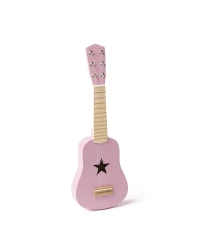 Drewniana gitara zabawkowa dark pink