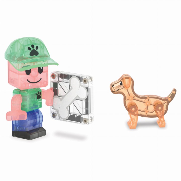 klocki magnetyczne puppy park figurki piesków