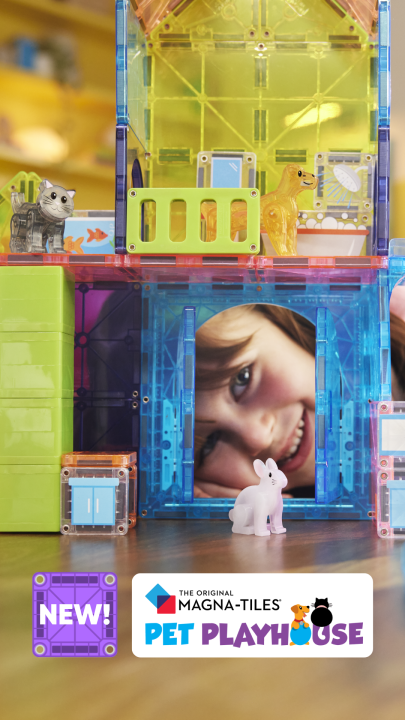 klocki magnetyczne pet playhouse opakowanie zestawu pionowe