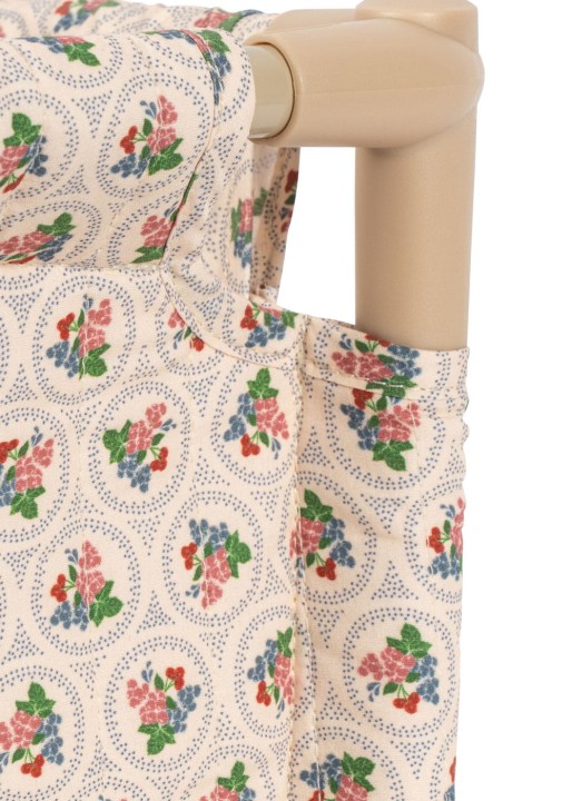 Detal materiału łóżeczka dla lalek Konges Sløjd Verona Blues