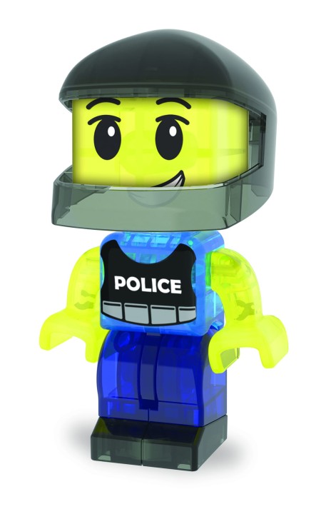 klocki magnetyczne police patrol figurka policjanta