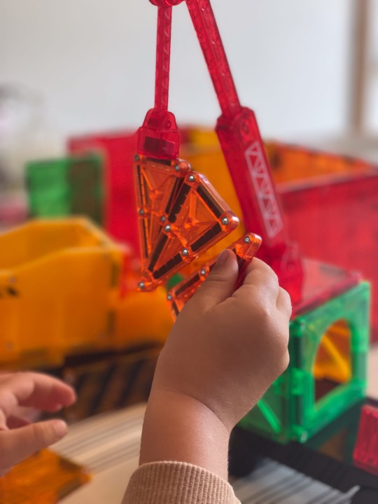 klocki magnetyczne builder xl dźwig z klocków