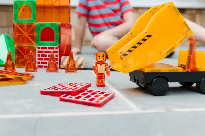 klocki magnetyczne builder xl pojazd budowlany