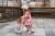 Rower biegowy Sparkling Pink podczas jazdy dziecka