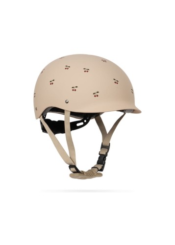 Kask rowerowy dziecięcy Konges Sløjd z regulacją i daszkiem Wiśniowy