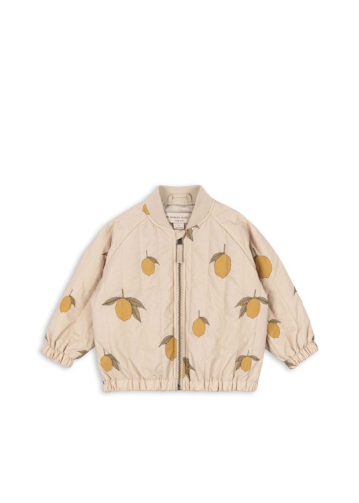 Kurtka dziecięca Konges Sløjd Juno Printed Bomber Jacket termo w cytryny