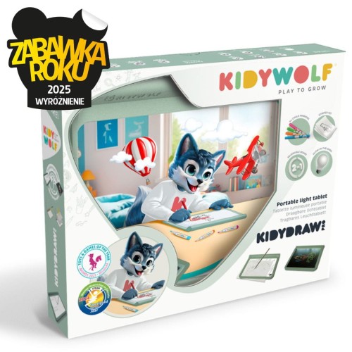Kidywolf KIDYDRAW PRO zielony tablet w opakowaniu