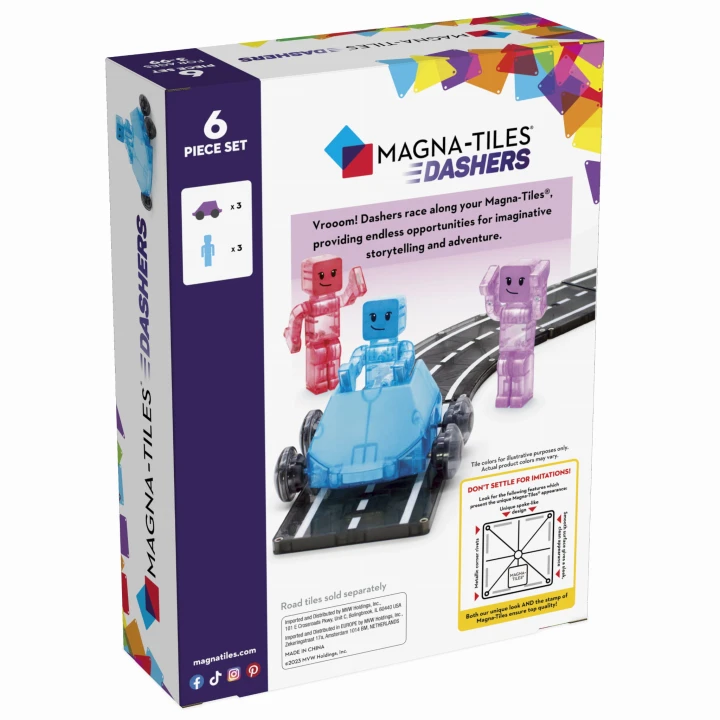 MAGNA-TILES Dashers 6 el. – magnetyczne samochodziki i figurki