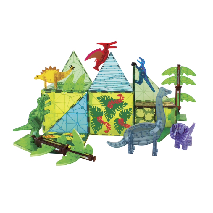 MAGNA-TILES Dino World XL 50 elementów – zestaw magnetyczny