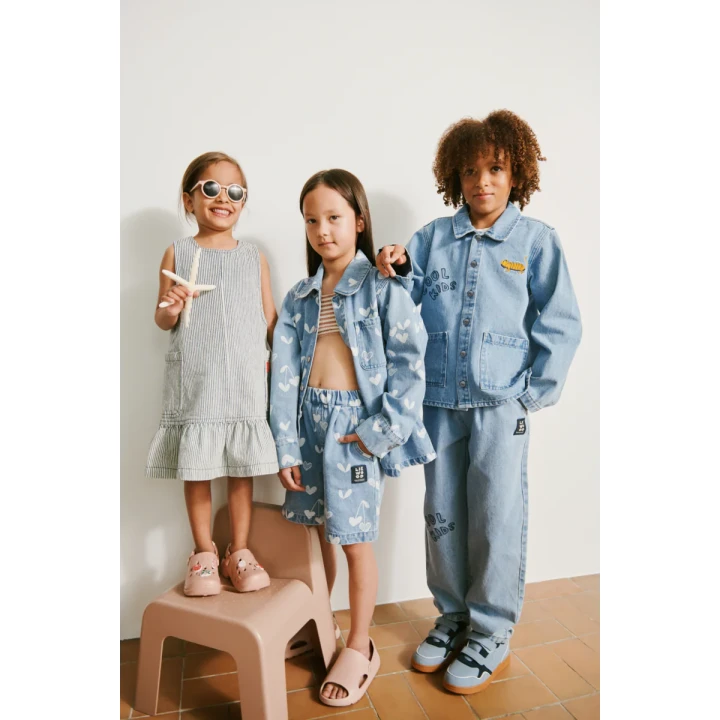 Liewood Borrisa Printed Denim Shorts – jeansowe szorty dziecięce w kolorze Light Blue Denim