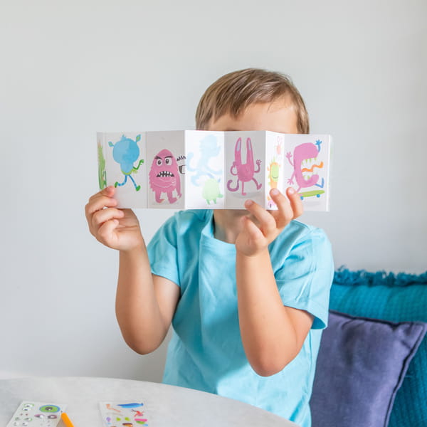 Gotowa ilustracja z folią transferową wykonana przez dziecko – zestaw Tiger Tribe