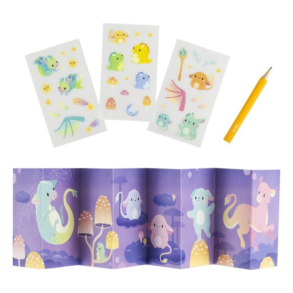 Ilustracje do dekorowania folią transferową w zestawie Tiger Tribe Zaczarowane Stworzenia