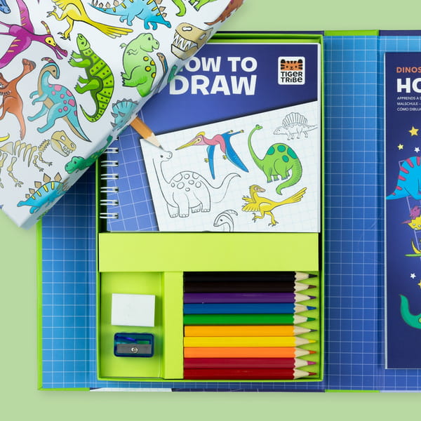 Nauka rysowania dinozaurów dla dzieci 5+ z zestawem Tiger Tribe
