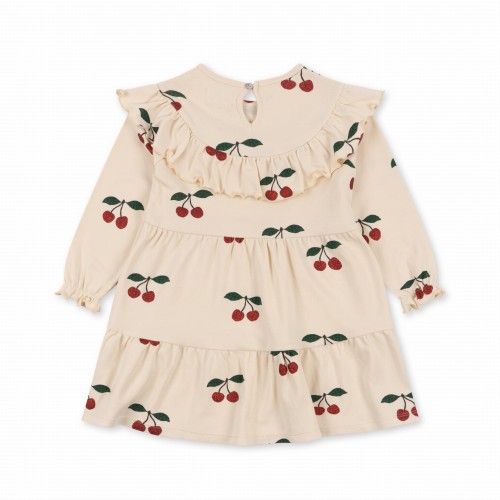 Tył sukienki dziecięcej Konges Sløjd Malli Glitter GOTS z bawełny organicznej.