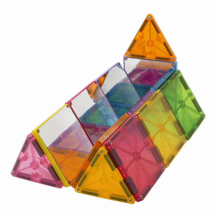 MAGNA-TILES Stardust 15 – błyszcząca piramida z klocków magnetycznych