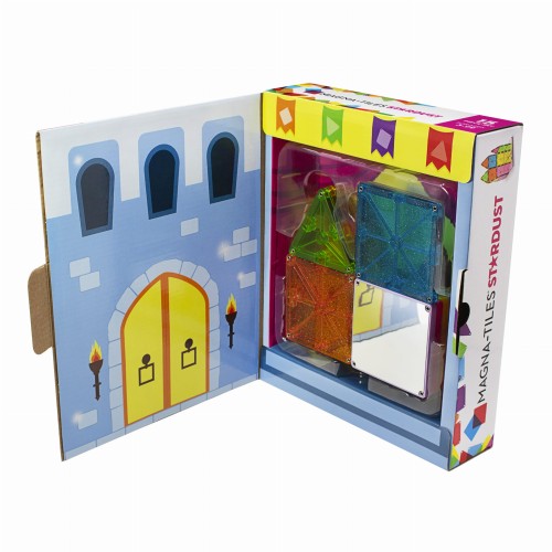 MAGNA-TILES Stardust – lustrzane i brokatowe elementy zestawu 15 el.