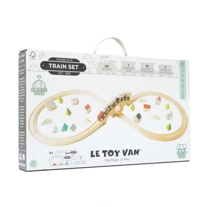 Kolejka drewniana – opakowanie zestawu