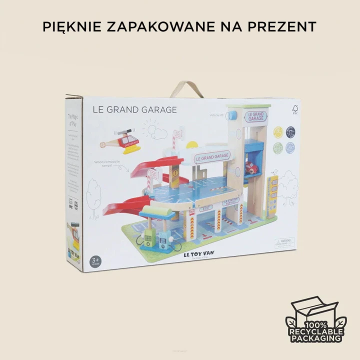 Drewniany garaż – zestaw / opakowanie