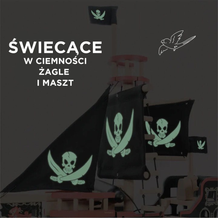 Żagle świecą w ciemności – statek piracki Barbarossa Le Toy Van.