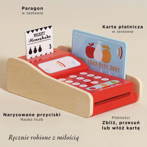 Terminal płatniczy dla dzieci Le Toy Van – zestaw z kartą i paragonem.