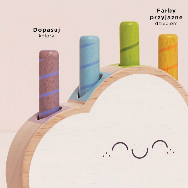 Zbliżenie na detale i wykonanie – chmurka Le Toy Van (FSC).