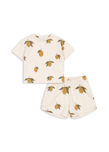 Komplet dziecięcy Konges Sløjd w cytryny