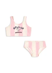 Pomia Bikini GRS bikini dziecięce w różowe paski