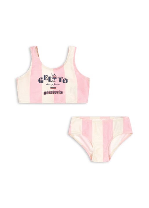 Bikini dziecięce Konges Sløjd w kolorze Candy Rose Stripe.