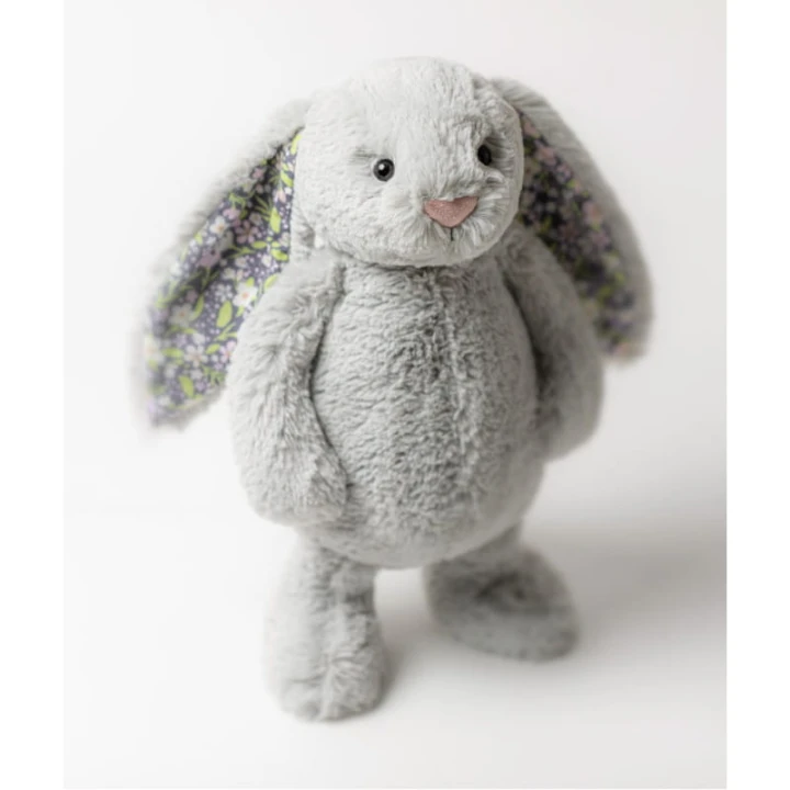 Jellycat króliczek srebrny z kwiecistymi uszami 31 cm
