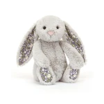 Blossom Silver Bunny Bloom króliczek z kwiecistymi uszami srebrny 31 cm