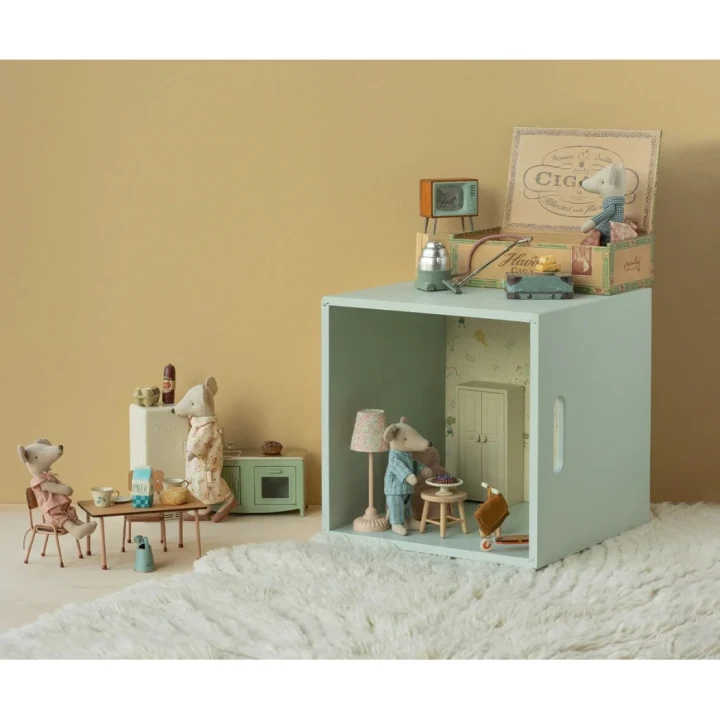 Maileg Babcia i Dziadek – myszki 17 cm, detal w pudełku