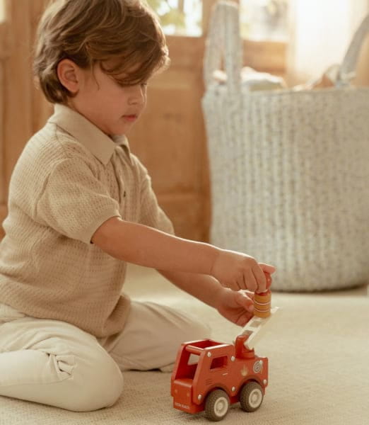 Little Dutch straż pożarna FSC – drewniane autko 12m+