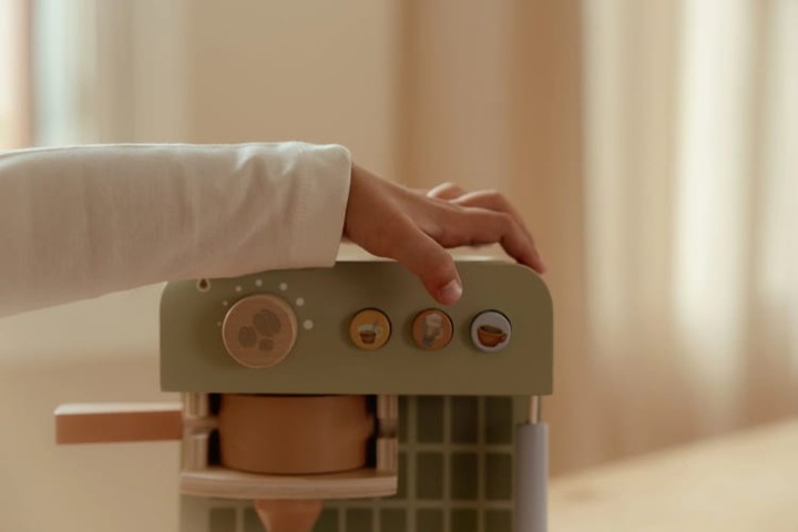 Little Dutch drewniany ekspres do kawy FSC – zabawka 3+