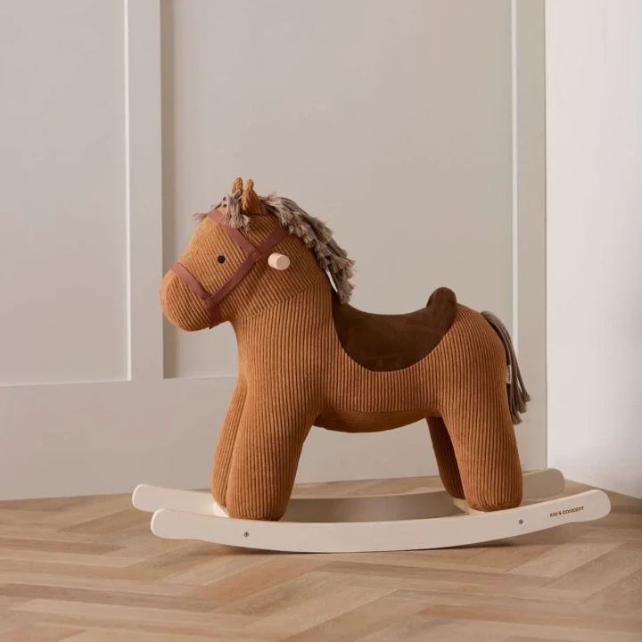 Kids Concept Vera brązowy konik na biegunach dla dzieci