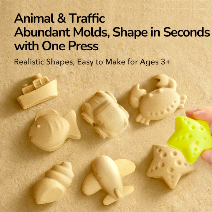 Mideer piasek magiczny akcesoria foremki i narzedzia do piasku w zestawie